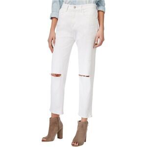 M1858 Womens Frida Ripped Regular Fit Jeans, white, 0